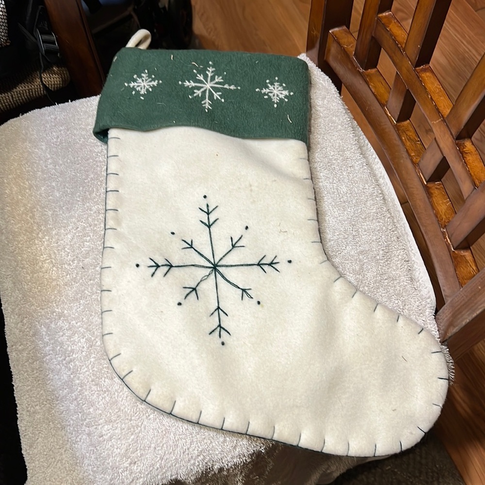 Snowflake Christmas stocking
